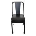 thumbnail image 3 of Sillas metálicas para restaurante, cafetería o comedor modelo  Nisso asiento de lamina respaldo de Metal con lamina Color Negro Moblibar Moderno, 3 of 4