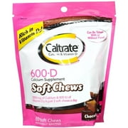 2 Pack - Caltrate Calcium - Vitamin D Soft Chews Chocolate Truffle 60 Each