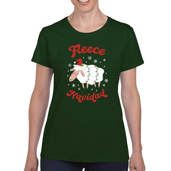 Fleece Navidad! T-Shirt Women -Smartprints Designs, Female XX-Large
