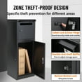 thumbnail image 1 of Package Drop Box – Anti-Theft Secure Mailbox with Code Lock, Galvanized Steel, Weather-Resistant Wall Mount for Porch – Black or White, 1 of 6