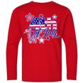 thumbnail image 3 of Inktastic 4th of July Fireworks Stars and American Flag Long Sleeve Youth T-Shirt, 3 of 5