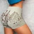 thumbnail image 3 of Picia Two Cowboys Riding Horses In The Desert Printed Workout Shorts for Women Seamless Scrunch Butt Lifting High Waisted Yoga Gym Booty Running Moisture-wicking Short Pants-Small, 3 of 9