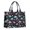 Black Cartoon Dinosaurs, variant on Large Capacity Tote Bag,Black Cartoon Dinosaurs Eggs Stars Pattern Handbag Fashion Luxury Tote Bag,15.7"x13"x 5.1" Inches,Laptop Compatible