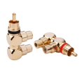 thumbnail image 1 of 2pcs Gold Plated RCA Plug 1 Male to 2 Rca Female AV Audio Video Splitter Cable Adapter Jack Connecto, 1 of 5
