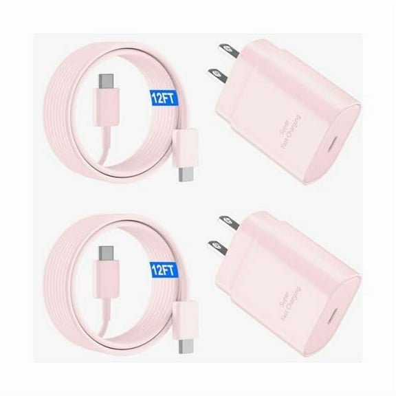 USB C Fast Charger, 25W Samsung Charger Super Fast Charging Type C Android Phone Charger with 12FT Cable for Samsung Galaxy S25/S25 Ultra/S25+/S24/S24 Ultra/S24+/S23 Ultra/S23/s22/S21/S20/Note 20/10