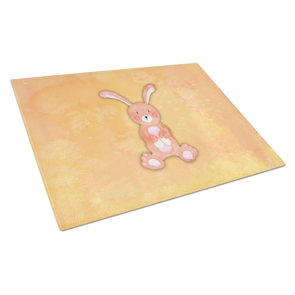 Caroline's Treasures Rabbit Watercolor Glass Cutting Board Large