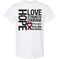 thumbnail image 3 of Inktastic Multiple Myeloma Hope Love Strength T-Shirt, 3 of 5