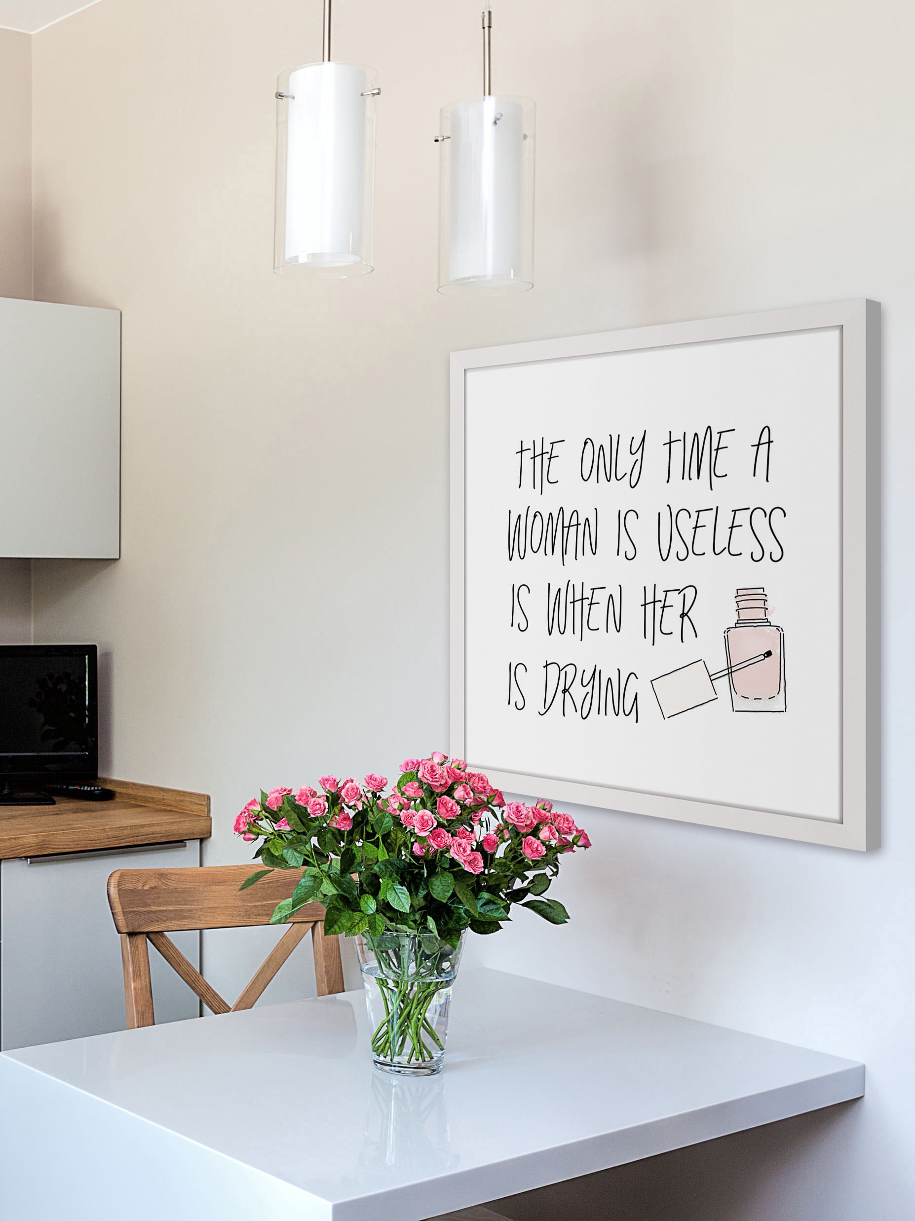 "Nail Polish Drying" Framed Painting Print