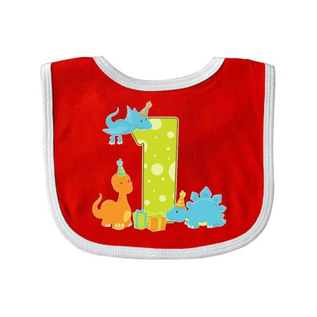 Party Bib - Dinosaur First Birthday Party Baby Bib