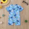 thumbnail image 7 of HCNTES Infant Baby Boy Girls Rash Guard Swimsuit Short Sleeve Zipper Bathing Suit Toddler One Piece Swimwear Sunsuit Sky Blue,18-24 M, 7 of 7