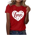 thumbnail image 5 of VKOYWKM Valentines Day T Shirts for Women Heart Graphic Tees Spring Short Sleeve T Shirts Romantic Valentine's Day Party Tshirts, 5 of 6