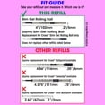 thumbnail image 5 of Jaymo Replacement for Cross Slim 8910 - Measures 4 in / 102 mm Long - Gel Rolling Ball Pen Refill - 2 Red, 5 of 5