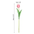 thumbnail image 2 of Uxcell 24Pcs Tulipanes Falsos Flores Artificiales, Tulipanes Artificiales de PU que Lucen Reales con Tallos, Rosa profundo, 2 of 6