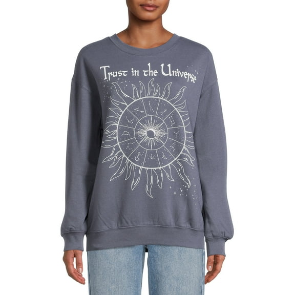 Trust In the Universe Juniors Graphic Sweatshirt