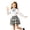 0##Grey43, variant on Kiijoy Girls Plaid Ruffle Skirt School Style High Waisted A Line Skirt, Grey, Size 3-14