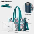 thumbnail image 5 of Teacher Tote Bag,Husky Dog Flower Floral Teacher Utility Tote Bag,Large Work Tote Bags for Women with Multiple Pockets,Top Zipper Closure,13.8x10.6x6.7 Inch, 5 of 5
