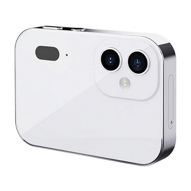 Cámara digital CCD 4K de 64 MP con flash, pantalla táctil, zoom digital de 16 aumentos, visión nocturna por infrarrojos, color blanco.