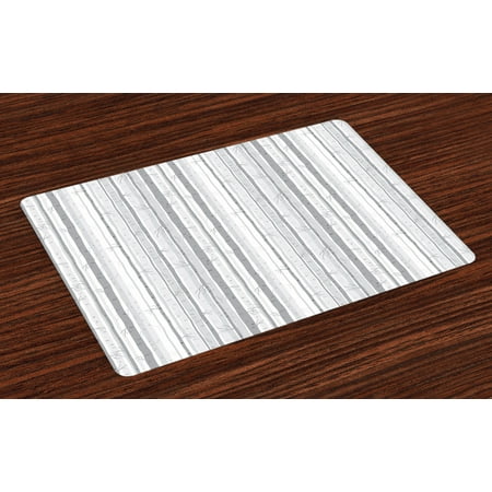 - Grey and White Placemats Set of 4 Birch Tree Grove Leafless Branches Winter Woodland Illustration, Washable Fabric Place Mats for Dining Room Kitchen Table Decor,Grey Pale Grey White, by Ambesonne