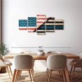 thumbnail image 3 of Elephant Stock Rustic Usa Police Flag Wall Art - Horizontal Multi Panel Canvas - Living Room Wall Decor - Flags Multi Panel - Red And Blue Decor - 68" x 30", 3 of 8