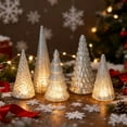 thumbnail image 4 of ZTTD Set of 5 Illuminated Mercury Glass Trees, New 2026 Upgraded LED Mercury Glass Christmas Tree for Tabletops, Mantel, Centerpiece, Holiday Home & Party Decor, 4 of 4
