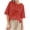 Red, variant on Karight Linen Tops for Women 3/4 Sleeve Crew Neck Cotton Shirts Casual Jacquard Boho Blouse