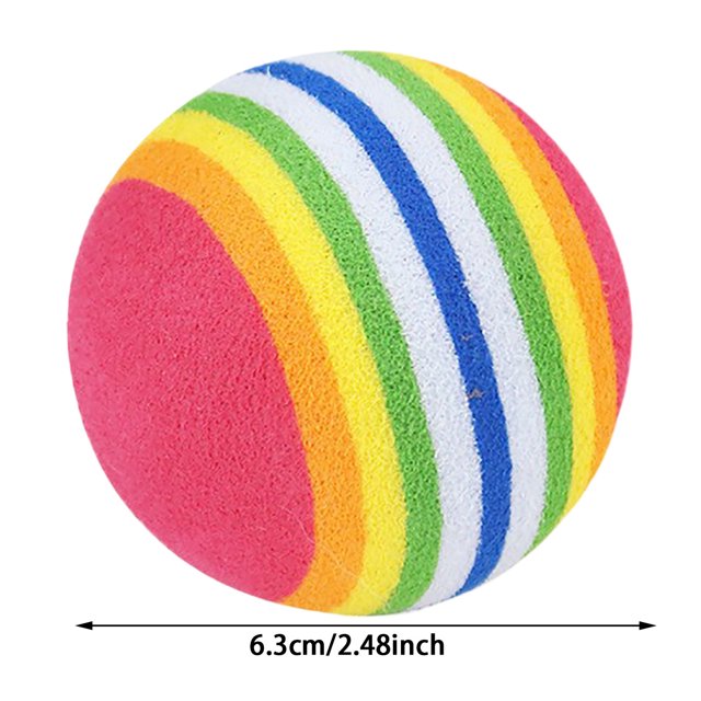 EVA Cat Rainbow Crinkle Kick For Cats Soft & Chewable Quiet Interactive Play For Indoor