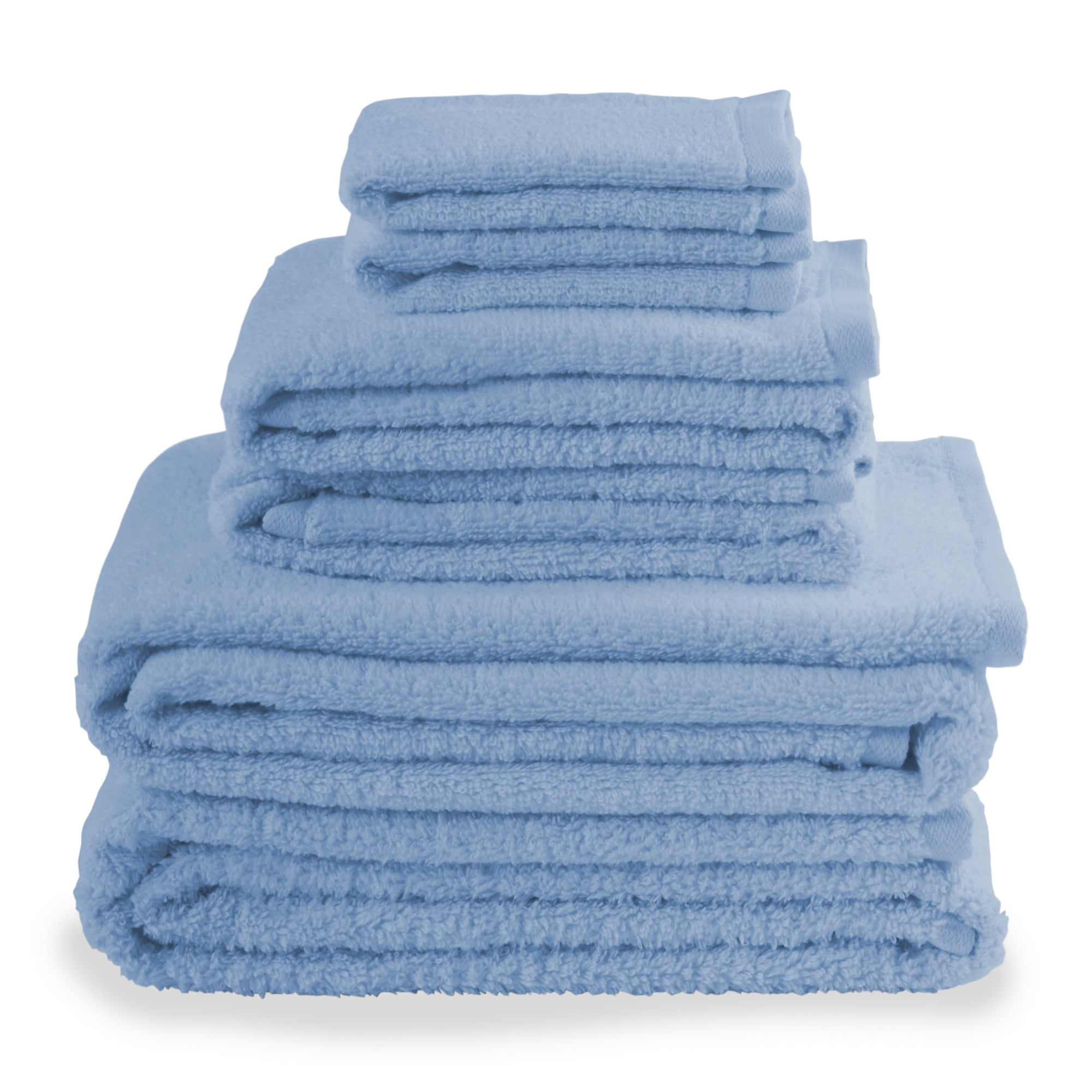Set of 6 Sky Blue Bath Towel 50"