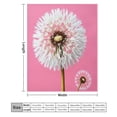 thumbnail image 2 of NIANHE Dandelion flowers blanket, printed design, winter sofa dormitory home decoration, must-have travel product. Size is 40x50 inches., 2 of 9