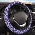 thumbnail image 4 of Cauagu crystal Skull flower Print Car Steering Wheel Cover - Universal Car Accessory for Diverse Cars for Steering Wheel with a Diameter of 14.5"-15", 4 of 7