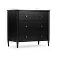 thumbnail image 6 of Harbor 3 Drawer with Divided Top Drawer Dresser, Black, 6 of 12