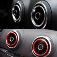 thumbnail image 4 of Cubierta de anillo de salida de ventilación de aire acondicionado, pegatina decorativa embellecedora para AUDI A3 S3 2013-2017/Q2 2017, accesorios de estilo de coche, 4 Uds., 4 of 4
