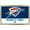 Gold Framed Version, variant on NBA Oklahoma City Thunder - Logo 21 Wall Poster, 14.725" x 22.375", Framed