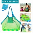 thumbnail image 2 of 1pc Multicolor Large Mesh Beach Bag, Sand-Away Portable Tote With Convenient Hanging Hole, Breathable  Foldable Storage For Toys, 2 of 8