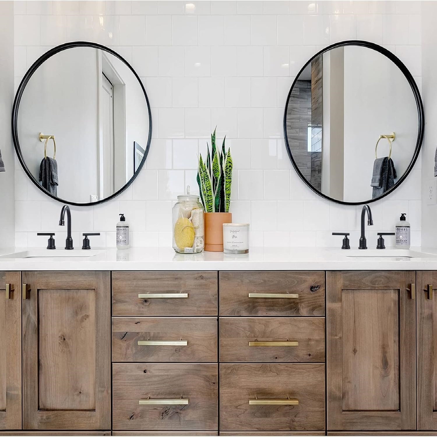 2 Handle Bathroom Faucet Oil Rubbed Bronze Bathroom Sink Faucet Widespread Vanity Faucet 3 Hole with Pop Up Drain and Supply Hoses High Arc Basin Faucet Brass
