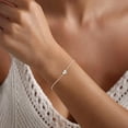 thumbnail image 2 of Female's Silver Bracelet, Heart Initials Jewelry with Letter Q| Letter G Bracelets, 2 of 7