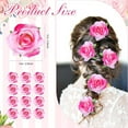 thumbnail image 2 of 12 Pack Rose Hair Clip Flower 2.8'' Hairpin Floral Brooch Floral Hairclips Mexican Flowers Hairpin Party Supplies for Women Rose Hair Accessories Wedding Pack, 2 of 7
