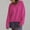 Hot Pink, variant on Womens Sweaters Thick Knitted Long Sleeve Casual Turtleneck Solid Color Sweater Women Top