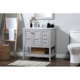 thumbnail image 2 of Elegant Kitchen and Bath 32 inch Single bathroom vanity in grey, 2 of 8