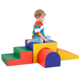 thumbnail image 1 of Qaba 4 Piece Foam Play Set for Toddlers and Children, Classic Colour, 1 of 9