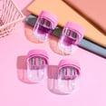 thumbnail image 4 of Sacapuntas manual de doble orificio con tapa | Sujeta y afila lápices estándar y más grandes | Retiene las virutas para un uso limpio del escritorio | Sacapuntas portátil de plástico para niños, 4 of 6
