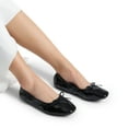 thumbnail image 6 of Women Foldable Flats Square Toe Ballet Shoes Bowknot Detail Comfortable Lightweight Slip On Dress Flats for Travel, 6 of 9