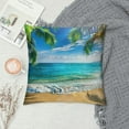 thumbnail image 2 of Orinice Palm Trees Ocean Graphic Decorative Cushion Throw Pillow Cover 22x22in, 2 of 5