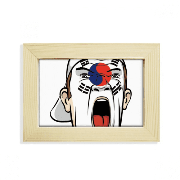 Korea Flag Makeup Head Screang Cap Desktop Decorate Photo Frame Picture Art Painting 5x7 inch