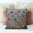 thumbnail image 2 of Glory of Flowers Peacock Indoor/Outdoor Pillow with Removable Cover in Gray Red Blue Yellow18x18, 2 of 7