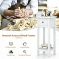 thumbnail image 5 of Resenkos 2-Tier Slim Nightstand Bedside Table, Built-in Drawer & Shelf Space-Saving for Bedroom - White, 5 of 9