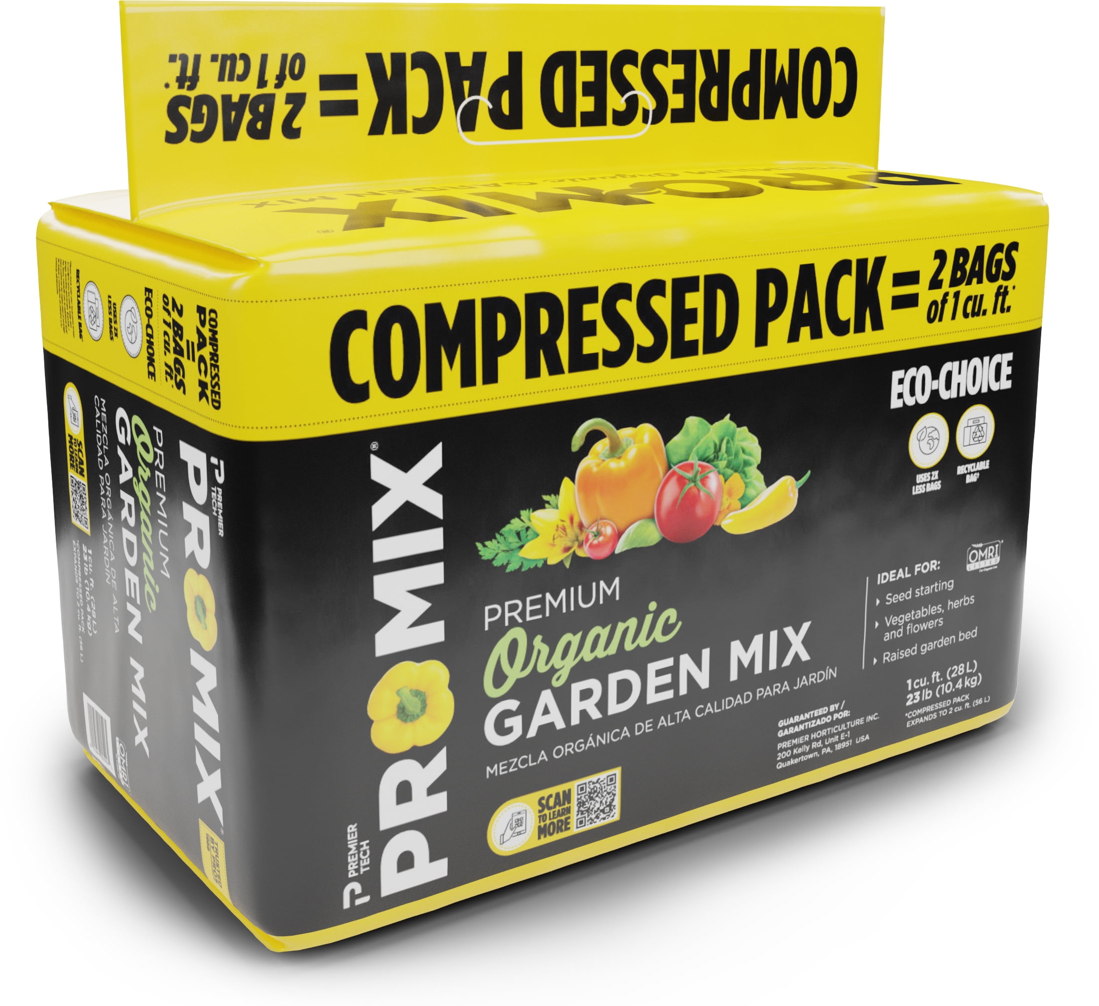 PRO-MIX Premium Organic Garden Mix 2 Cu. ft. Compressed ...
