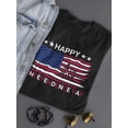 thumbnail image 3 of Happy 4th, Independence Day T-Shirt Women -Image by Shutterstock, Female 3X-Large, 3 of 4