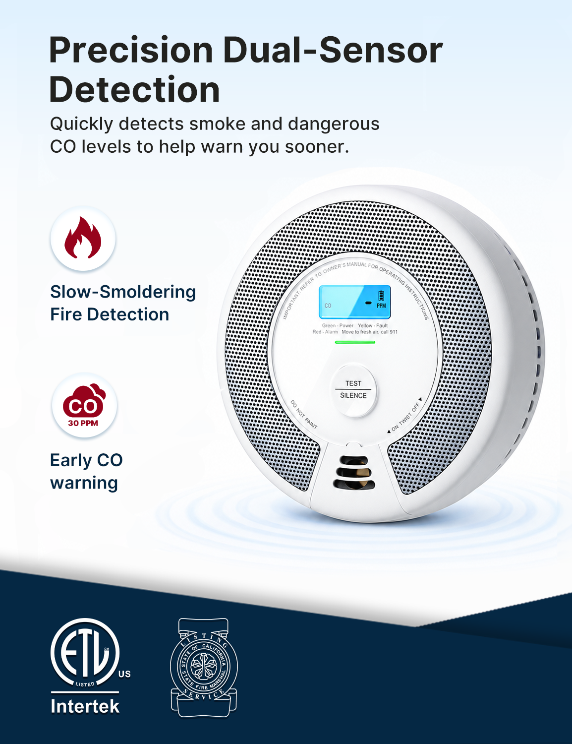 X-Sense Smoke and Carbon Monoxide Alarm Combo, 10-Year Battery photo 6