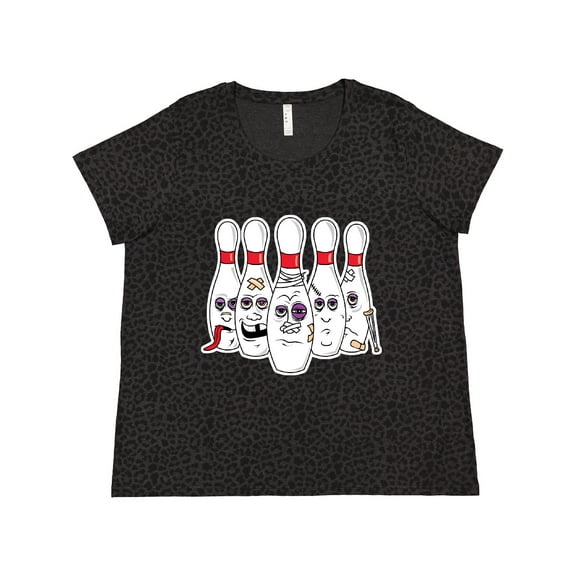 Inktastic Beat Up Bowling Pins Women's Plus Size T-Shirt