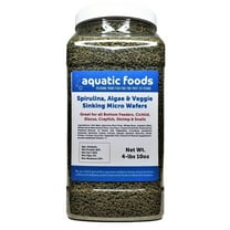 1/8" Spirulina, Algae & Veggies, Sinking Micro Wafers for Bottom Fish, Shrimp, Crabs, Crayfish, All Tropical Fishā¦4-lb & 10oz Lg Jar